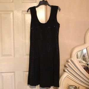 EUC Connected Apparel Black Sequin Dress 16